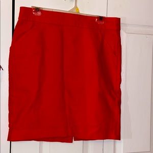 J. Crew Orange Pencil Skirt